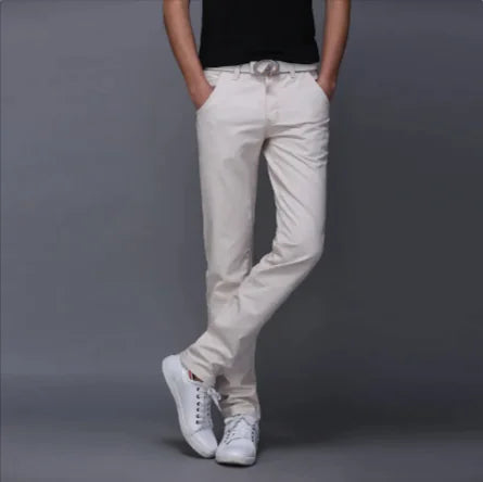 Men’s Casual Straight-Leg Cotton Pants – Everyday Comfort, Timeless Fit