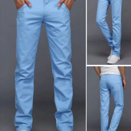 Men’s Casual Straight-Leg Cotton Pants – Everyday Comfort, Timeless Fit